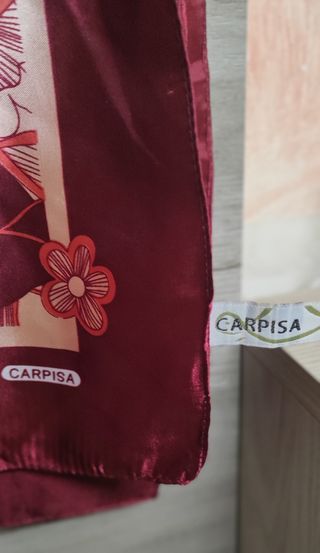 Foulard Carpisa bordeaux e beige
