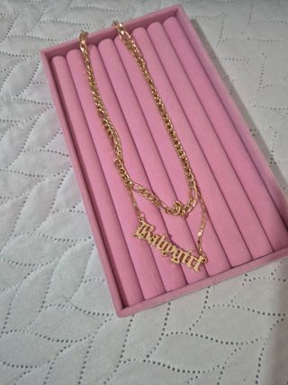 Collar dorado doble