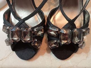 Sandalias Zara fiesta negras talla 37