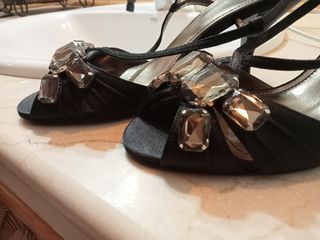 Sandalias Zara fiesta negras talla 37