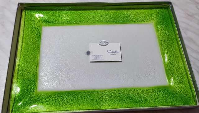 Vassoio Diesseti cristalleria verde