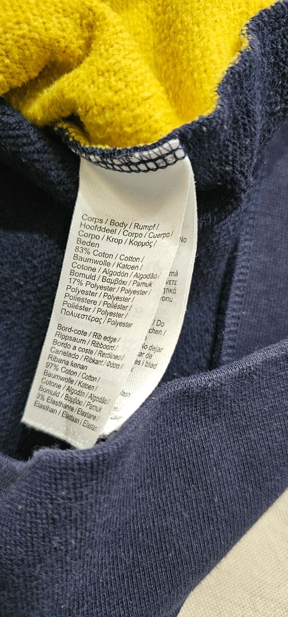 Lacoste Felpa Uomo Taglia S originale Blu giallo