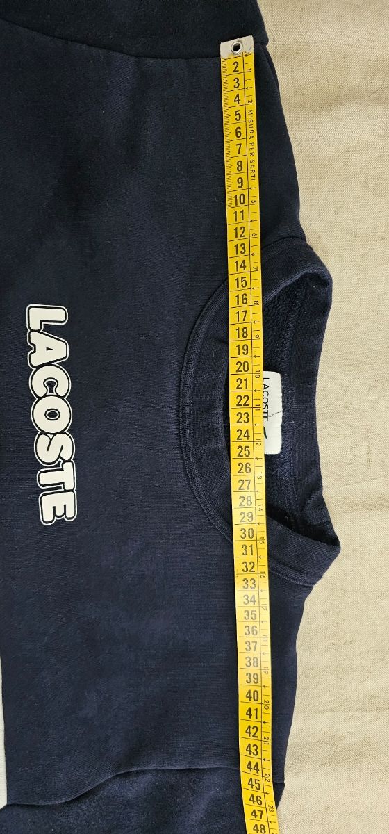 Lacoste Felpa Uomo Taglia S originale Blu giallo