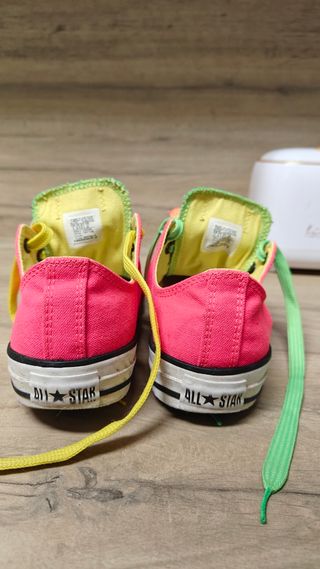 Zapatillas converse rosas fosforito 