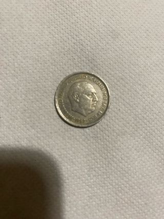 2 Monedas 5 Ptas España 1957.