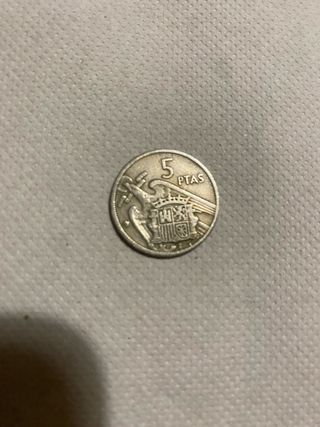 2 Monedas 5 Ptas España 1957.