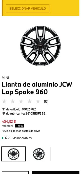 Llantas 18 MINI JCW F65 F66 F67 2025 ... NUEVAS