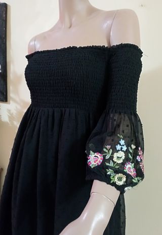 Vestito Zara nero scollo a barca