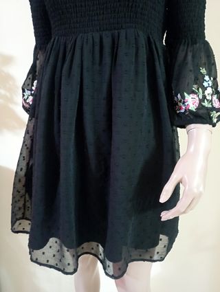 Vestito Zara nero scollo a barca