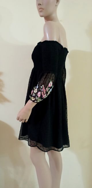 Vestito Zara nero scollo a barca