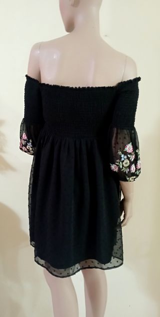 Vestito Zara nero scollo a barca