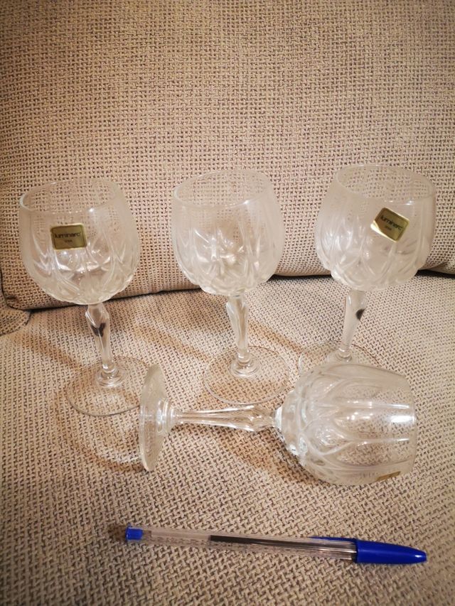 Copas licor cristal tallado, Luminarc Spain. Nueva