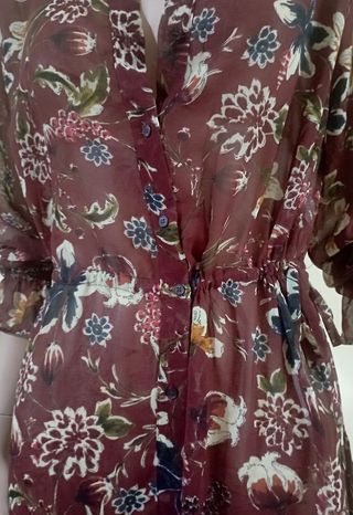 Miniabito Zara fiori bordeaux