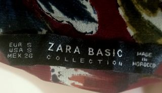 Miniabito Zara fiori bordeaux