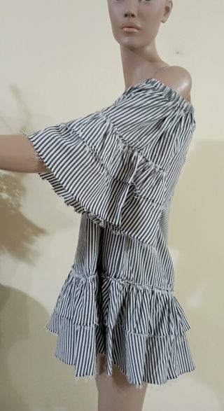 Vestito Zara a righe bianco-nero