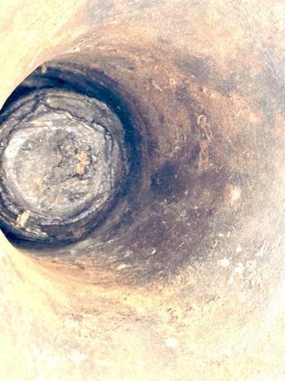 Candeliere antico in bronzo XVIII/XIX secolo 47 cm