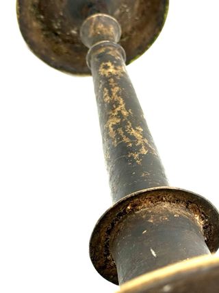 Candeliere antico in bronzo XVIII/XIX secolo 47 cm