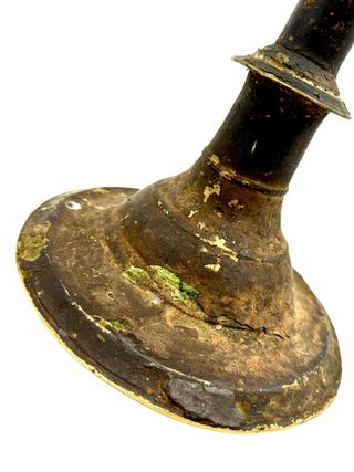 Candeliere antico in bronzo XVIII/XIX secolo 47 cm