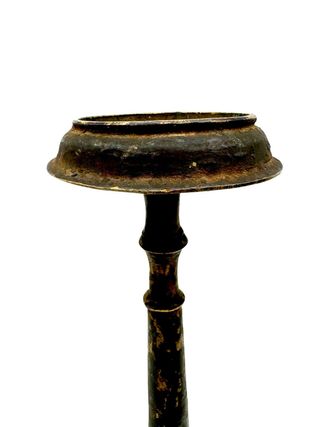 Candeliere antico in bronzo XVIII/XIX secolo 47 cm