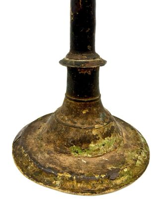 Candeliere antico in bronzo XVIII/XIX secolo 47 cm