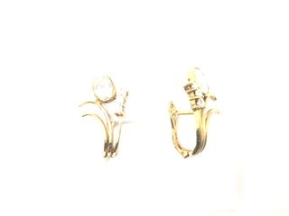 pendientes oro 18k con piedra con circonita