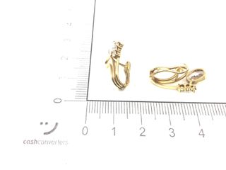 pendientes oro 18k con piedra con circonita