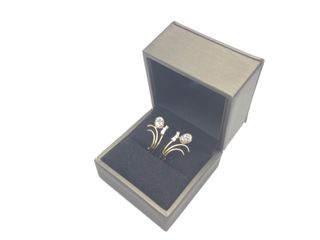 pendientes oro 18k con piedra con circonita