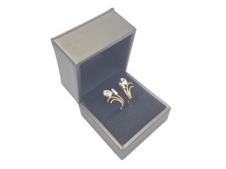 pendientes oro 18k con piedra con circonita