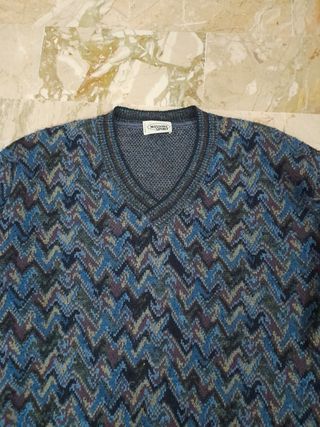 Maglione Missoni a zig zag blu