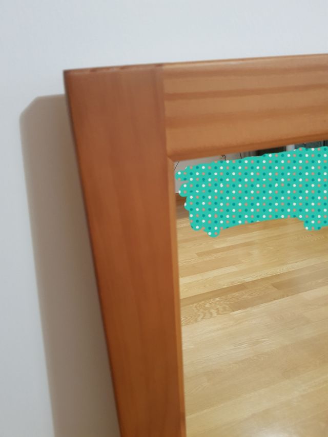 Espejo enmarcado cuadrado 80x80 cm