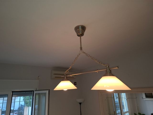 Lámpara techo 2 luces metal