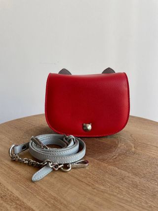 Bolso de piel rojo y gris – Bapy by A Bathing Ape