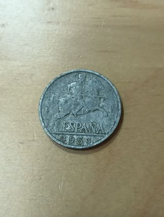 Moneda España 10 céntimos 1953