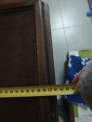 Mesita noche madera maciza antigua