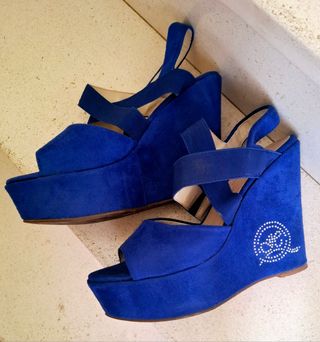 Sandali Queen Helena blu tg. 39