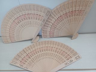 40 pezzi wedding  ventagli in legno traforati