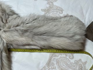 Chaquetón piel gris-blanco