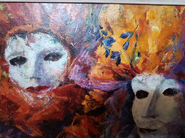 Cuadro grande arlequines.