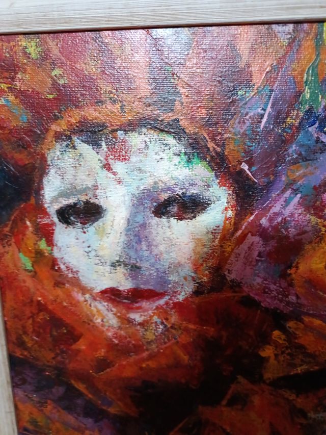 Cuadro grande arlequines.