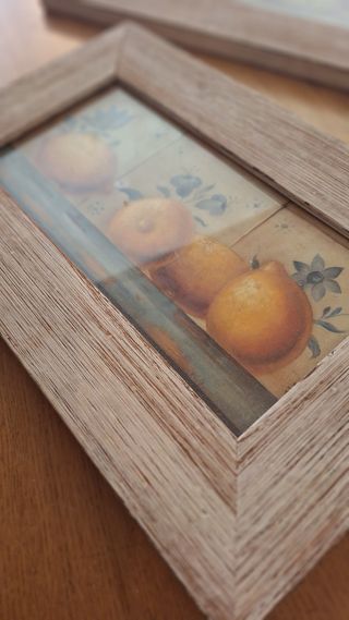 2 Cuadros de cocina en madera original.