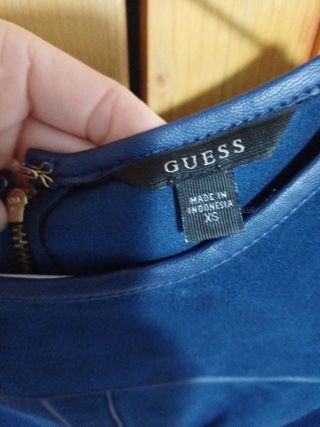 Vestido antelina azul marino 