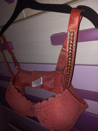 Sujetador con aro rosa coral :
