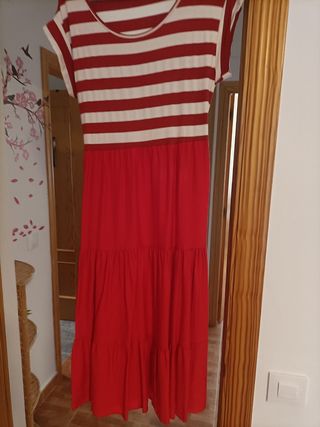 Vestido rayas rojas y blancas