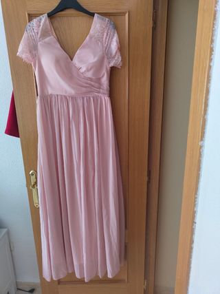 Vestido largo fiesta rosa
