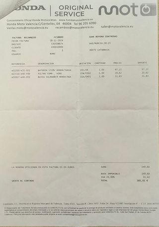 Batería de Moto YUASA YTZ8V 7,4Ah 12V