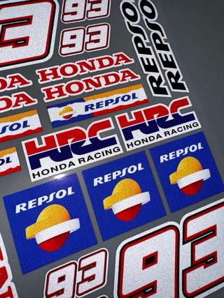 PACK PEGATINAS VINILOS CARENADO MM93 HONDA HRC