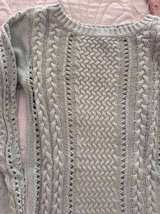 Jersey azul claro de punto calado