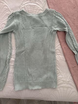 Jersey azul claro de punto calado