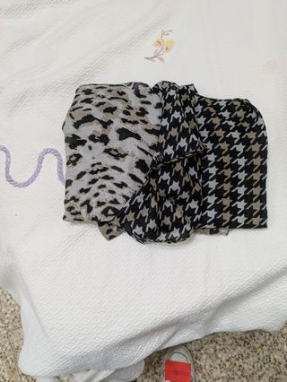 Scialle leopardato e pied-de-poule