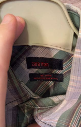 Camicia Zara Verde Quadri